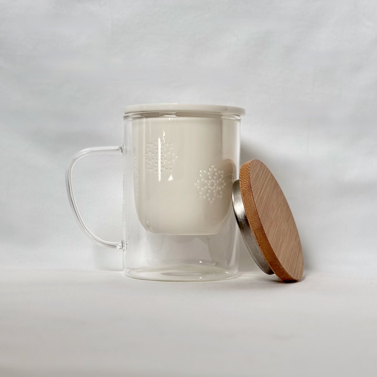 Glass Tea Mug with Ceramic Infuser